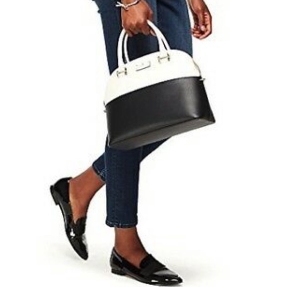 Kate Spade ♠️ NWT Black & White Satchel Bag - Picture 4 of 8